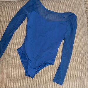 LULLI Dancewear Girl’s 10 Blue Long-Sleeve Dance Leotard
